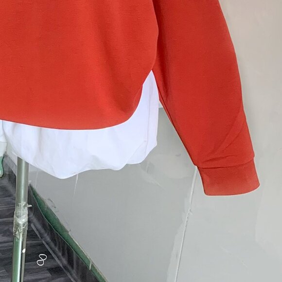 Retro Colorblock Sweatshirt Red White Navy Cropped - Picture 4 of 4